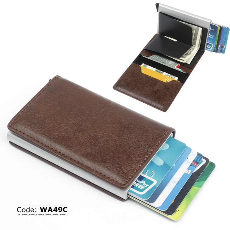 WA49C Slim Aluminum Credit Card Holder Wallet