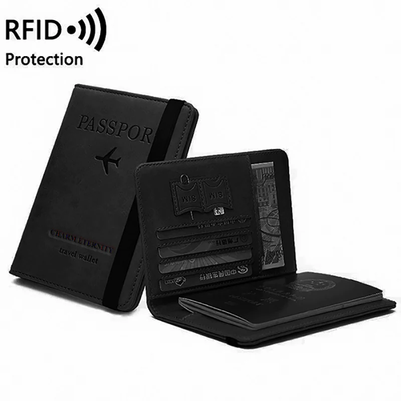 R1089 Genuine Leather Travel Passport Holder