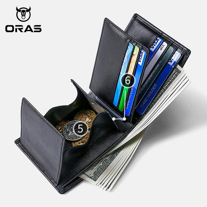 RA67K ORAS Genuine Leather Multi Slot Wallet