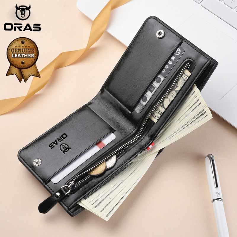 RA11M ORAS Genuine Leather Zipper Wallet