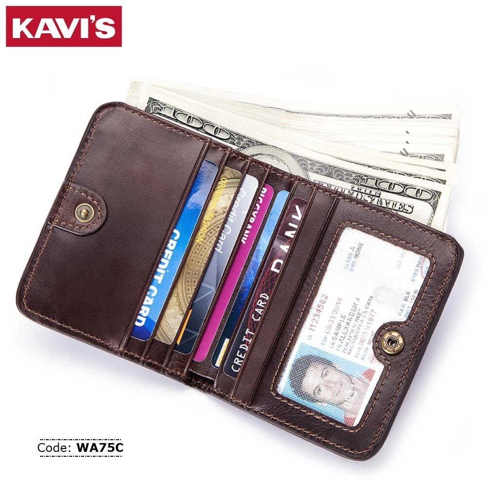 WA75C KAVIS Genuine Leather Wallet