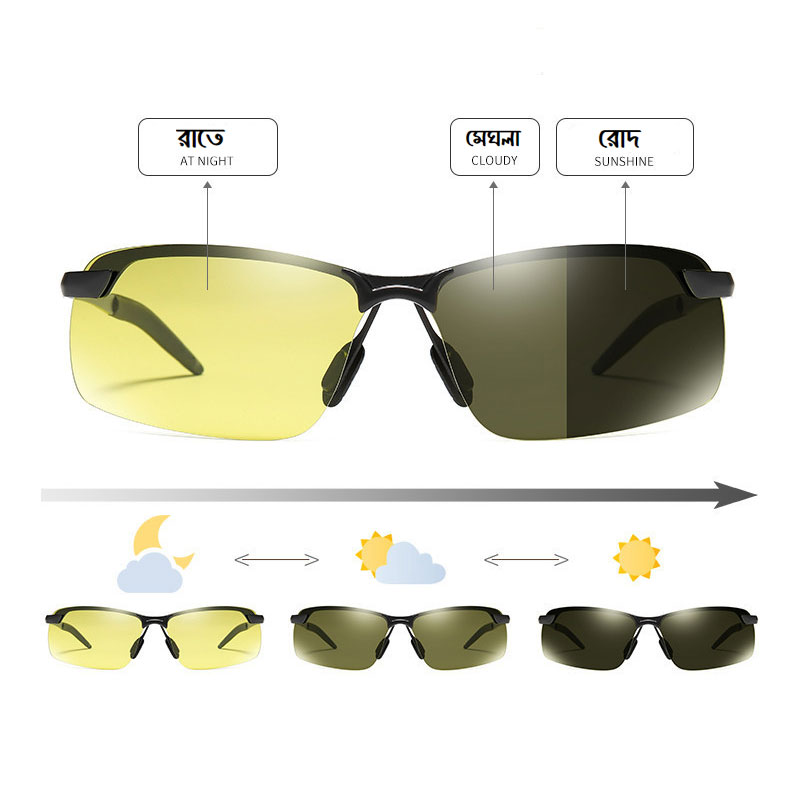 A141 STARL Photochromic Night Vision Driving Sunglass