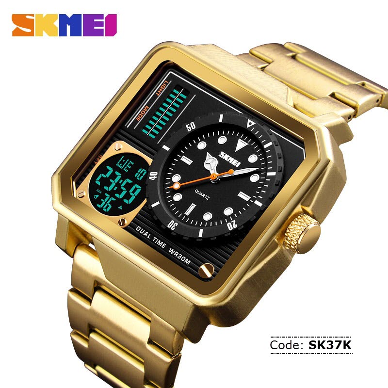 SK37K SKMEI 1392 Large Dial Dual Display Watch