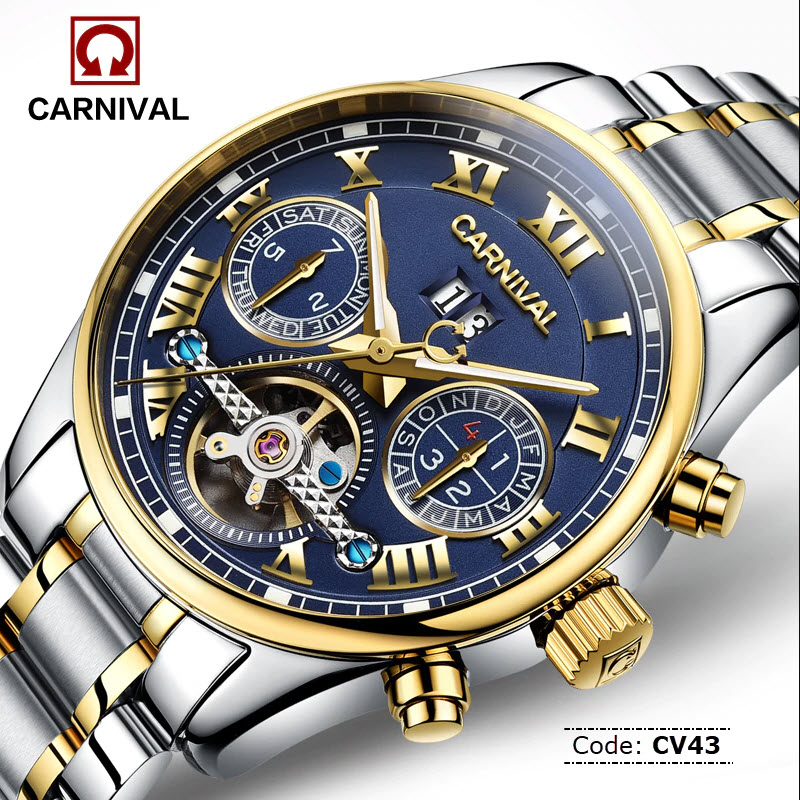 CV43 Carnival Mechanical Automatic Tourbillon Watch for Men