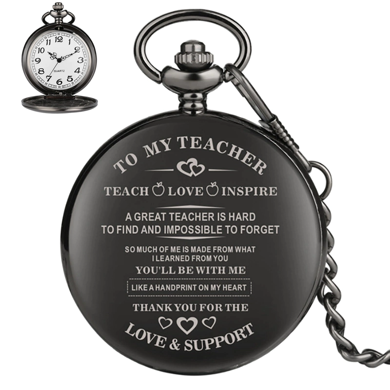GA18 lettering Quartz Pocket watch For Gift