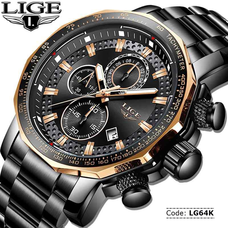 LG64K LIGE 9902 Big Dial Chronograph Watch
