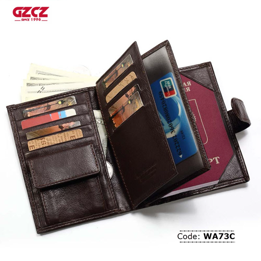 WA73C GZCZ Genuine Leather Passport Holder