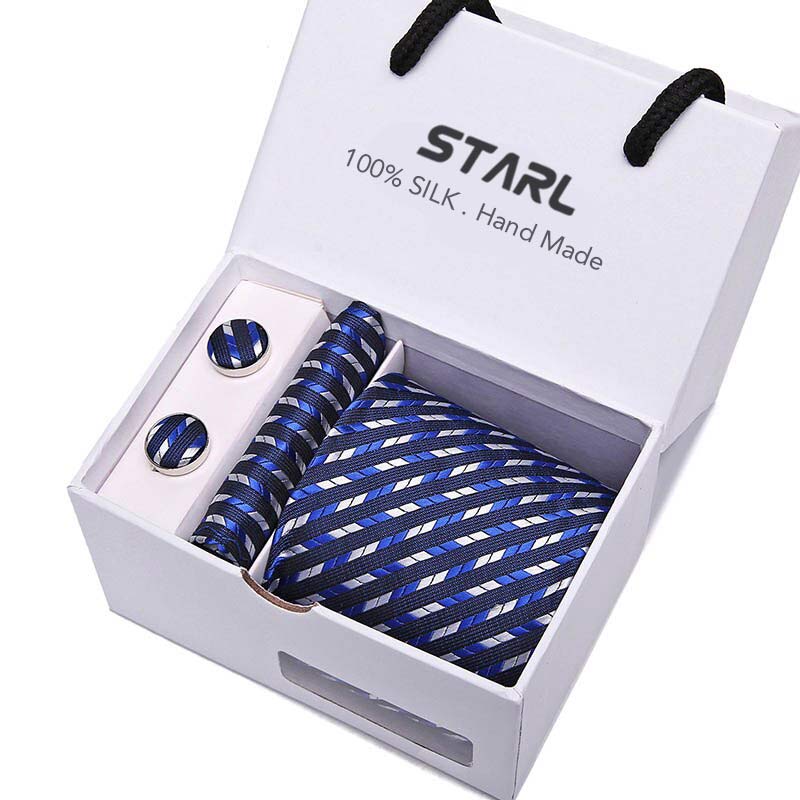 TY23 STARL 100% Silk Tie Hanky Cufflinks Sets