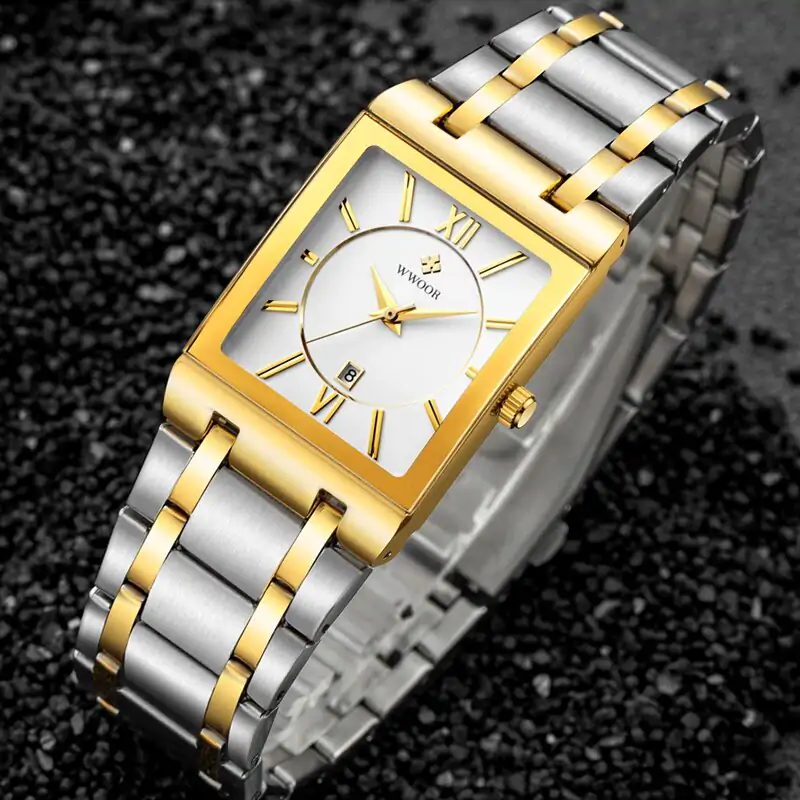 WR19G WWOOR 8858 Square Fashion Watch for Men