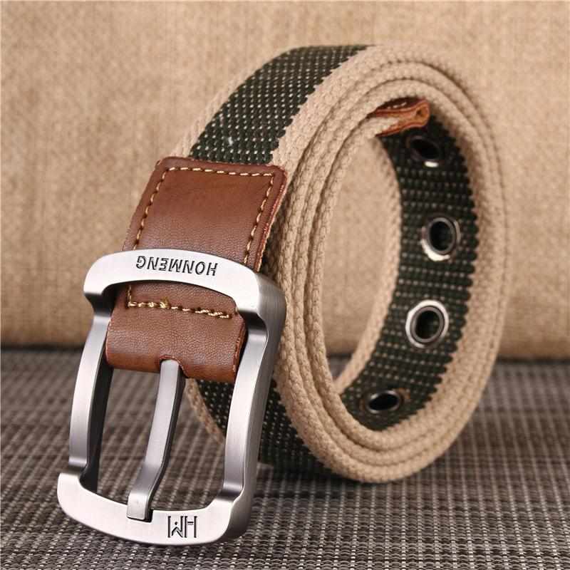 B135 HONMENG Pin Buckle Canvas Belt