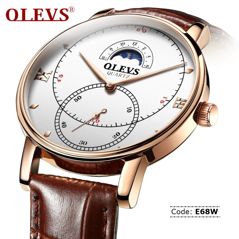 E68W OLEVS 5874 Sub Second Dial Watch