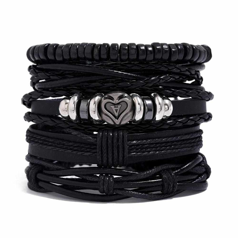 C146 Sprico 5Pcs/ Set Vintage Handmade Bracelet for Men