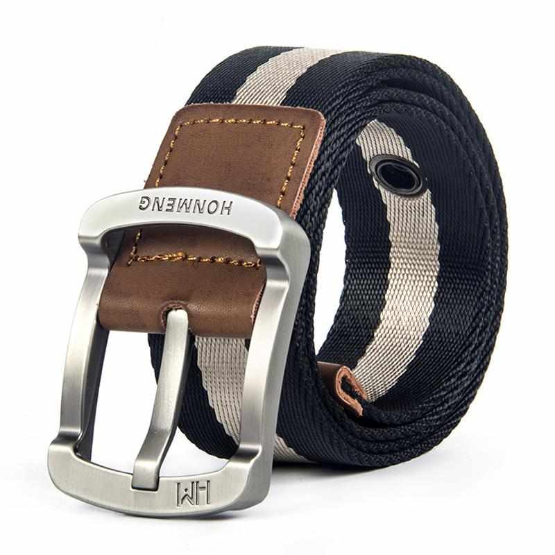 B138 HONMENG Pin Buckle Canvas Belt