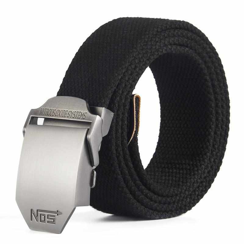 B134 NOS Casual Canvas Alloy Automatic Buckle Adjustable Belt