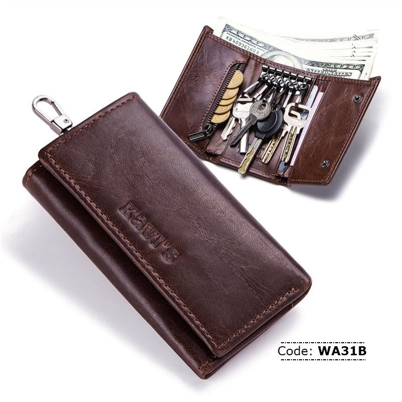 WA31B KAVIS Genuine Leather Key Wallet